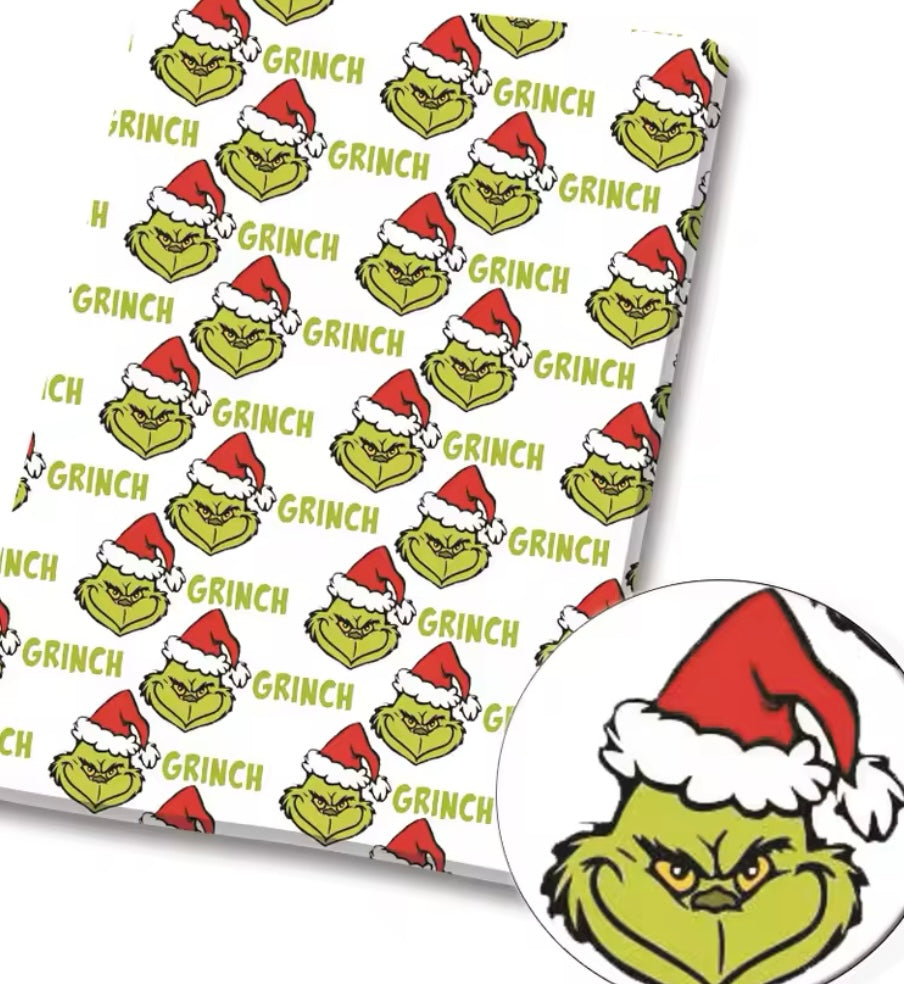 grinch polyCotton Fabric Half Yard (18” x 55”)