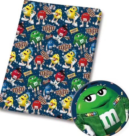 M & M's Character polyCotton Fabric Half Yard (18” x 55”)