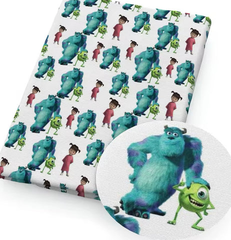 Monsters Inc PolyCotton Fabric Half Yard (18” x 55”)