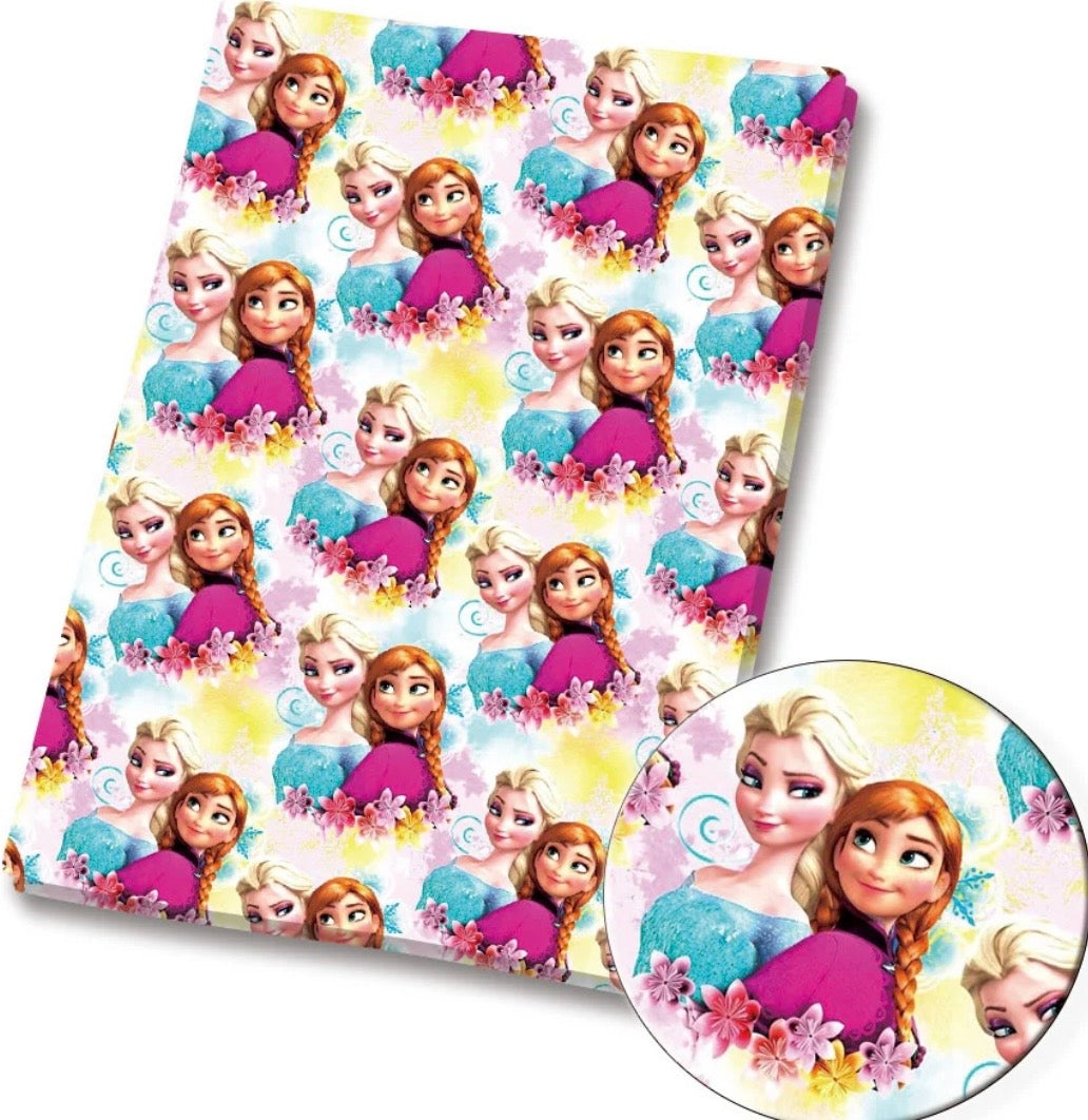 Disney Frozen Princess Anna Elsa Olaf Polycotton Fabric - Half Yard (18” x 55”) 37563