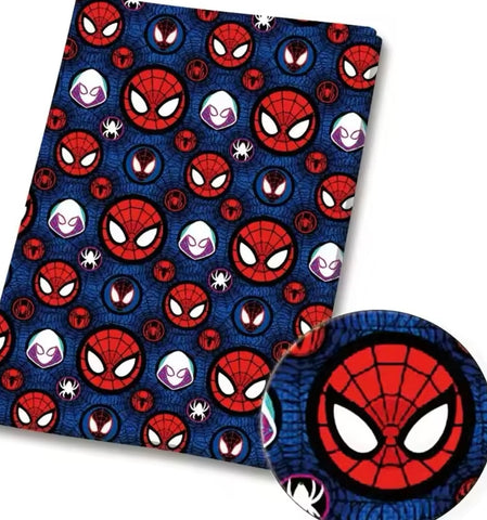 Spiderman polyCotton Fabric Half Yard (18” x 55”)