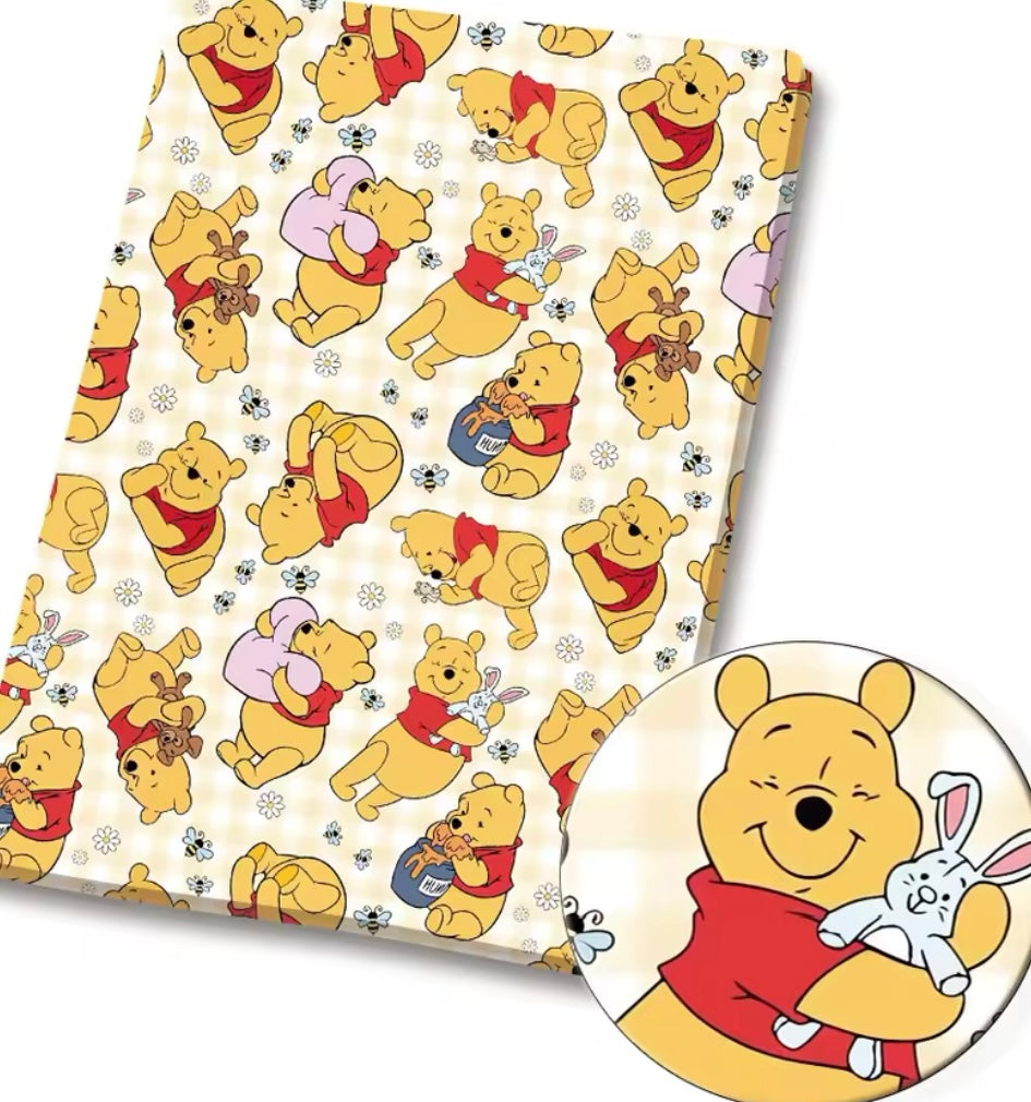 Winnie the Pooh polyCotton Fabric Half Yard (18” x 55”)