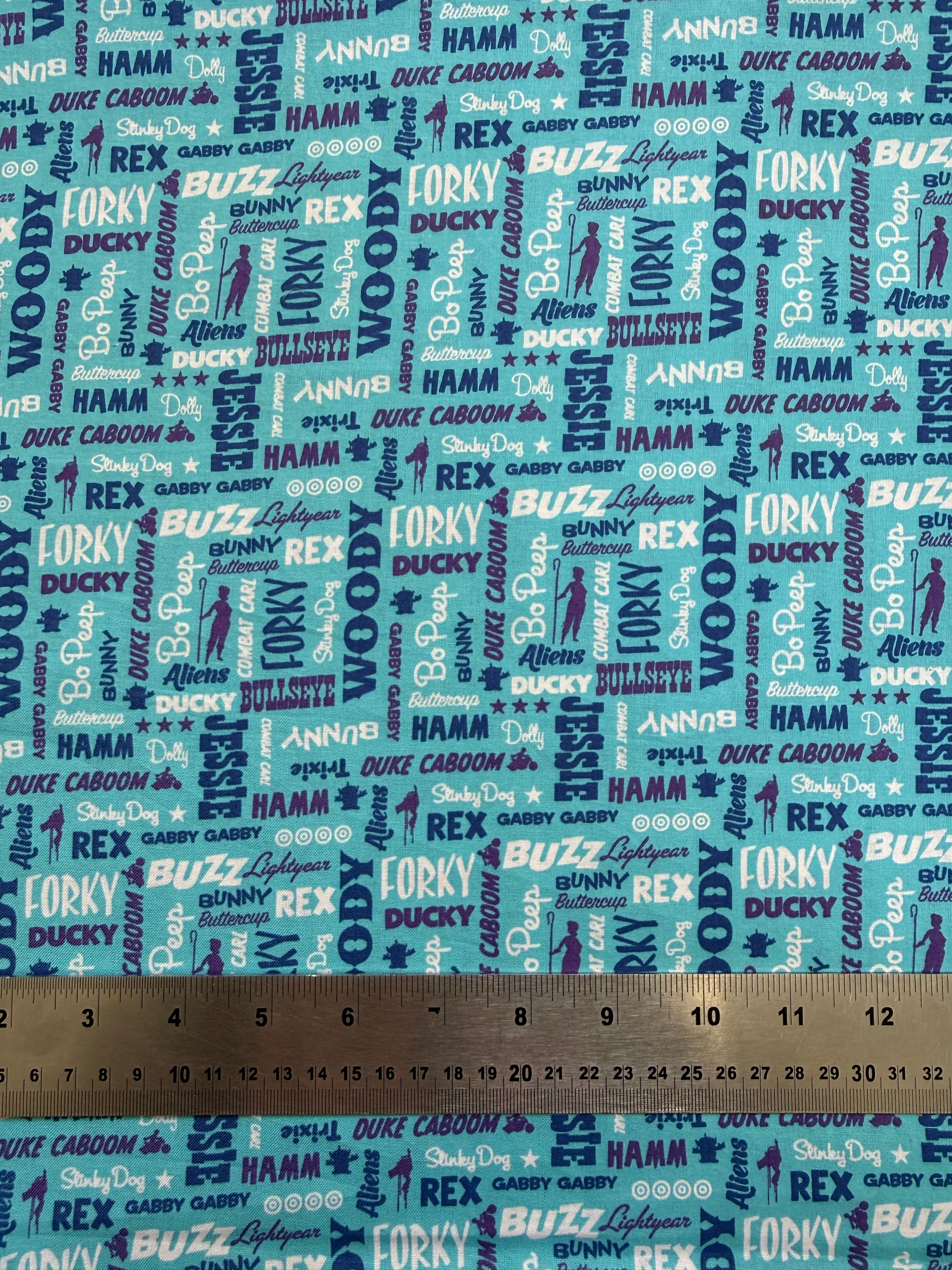 Toy Story Cotton Fabric - Half Yard (18” x 44”)