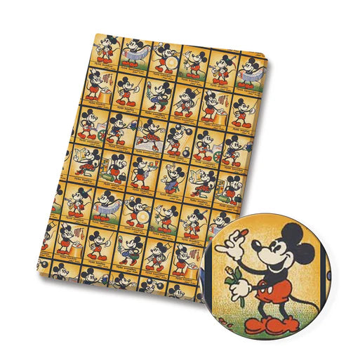 Classic Mouse friends Polycotton Fabric - Half Yard (18” x 55”) 4722