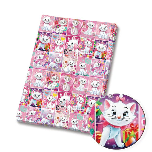 Lady Cat Polycotton Fabric - Half Yard (18” x 55”) 4794