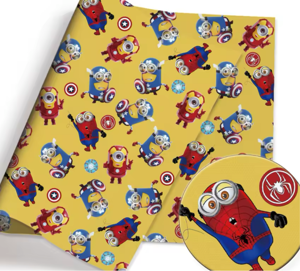 Superhero Minions polyCotton Fabric Half Yard (18” x 55”)