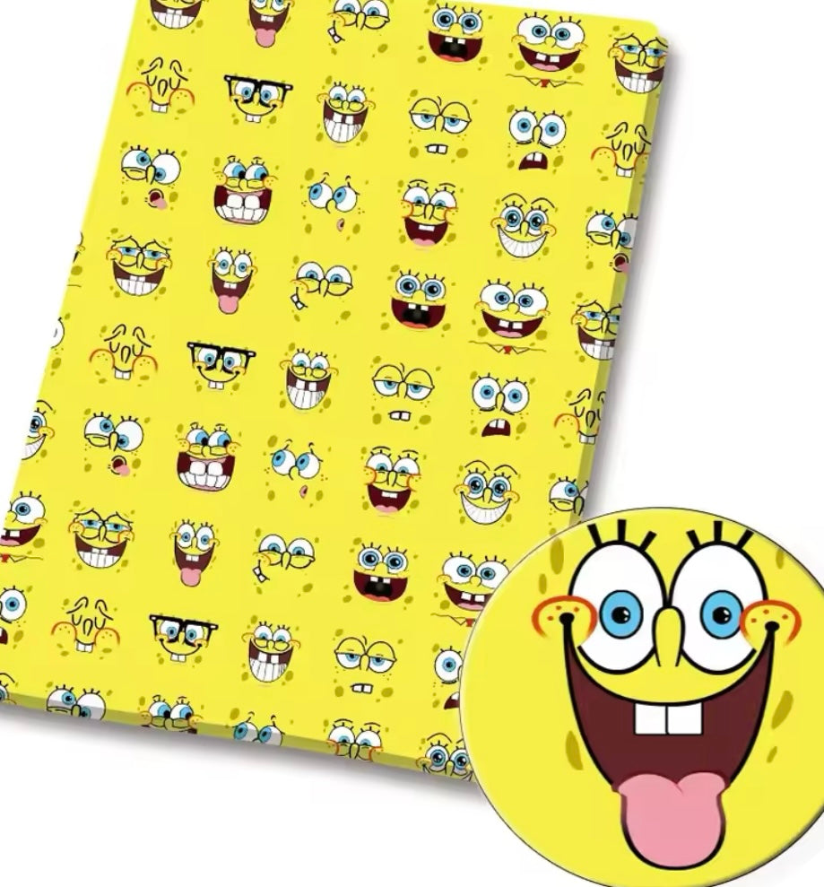 Spongebob polyCotton Fabric Half Yard (18” x 55”)