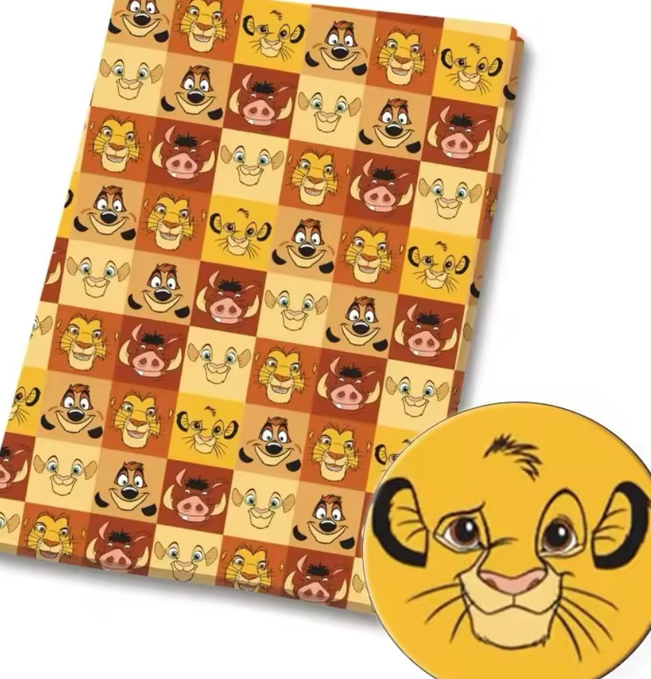 Lion King Polycotton Fabric Half Yard (18” x 50”)