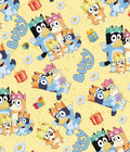 Bluey Bingo dogs children character Character Polycotton Fabric - Half Yard (18” x 55”) 14825