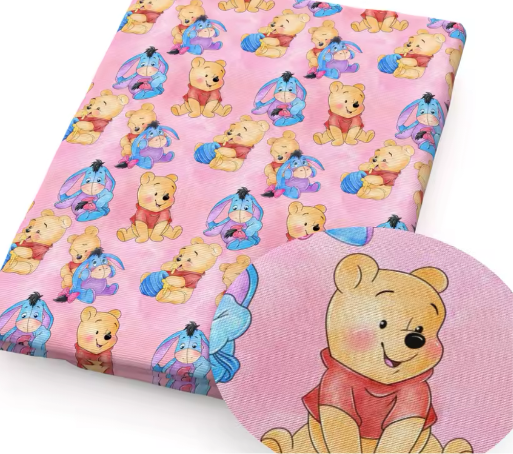 Winnie and Eeyore polyCotton Fabric Half Yard (18” x 55”)