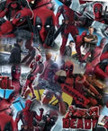 Marvel Avengers Superhero Deadpool Polycotton Fabric - Half Yard (18” x 55”) 30992