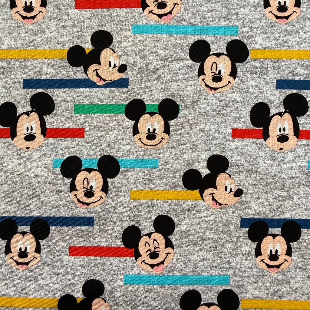 Mickey Mouse Cotton Fabric - Half Yard (18” x 44”)