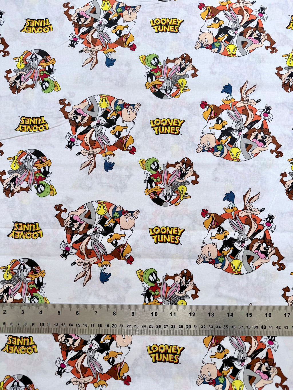 Looney Tunes Cotton Fabric - Half Yard (18” x 55”)