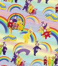 Teletubbies Rainbow children character Dipsy LaLa Polycotton Fabric - Half Yard (18” x 55”) 11519