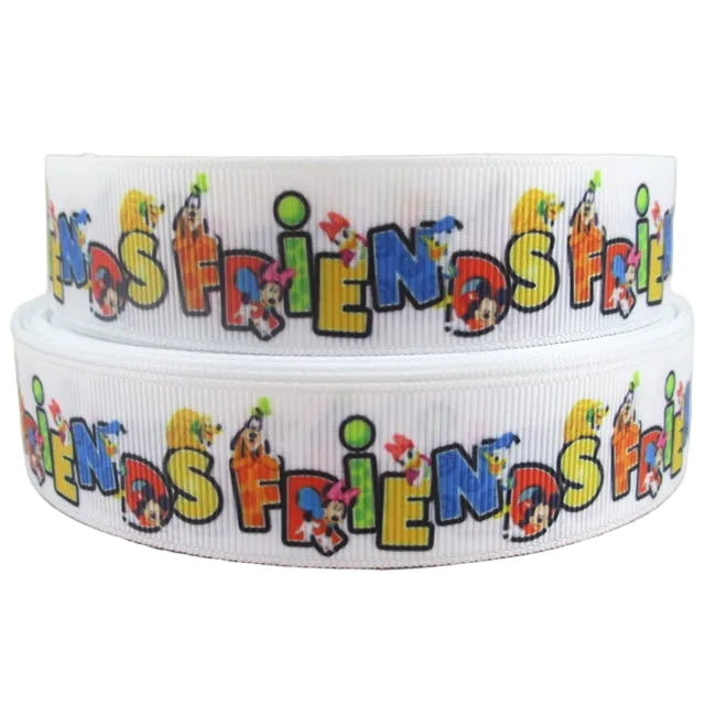 Classic Cartoon Mouse Friends Grosgrain Ribbon 1049845