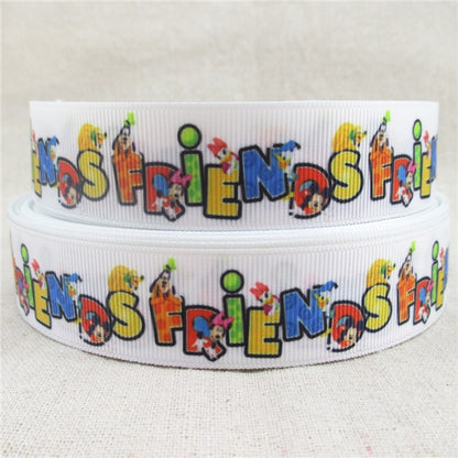 Classic Cartoon Mouse Friends Grosgrain Ribbon 1049845