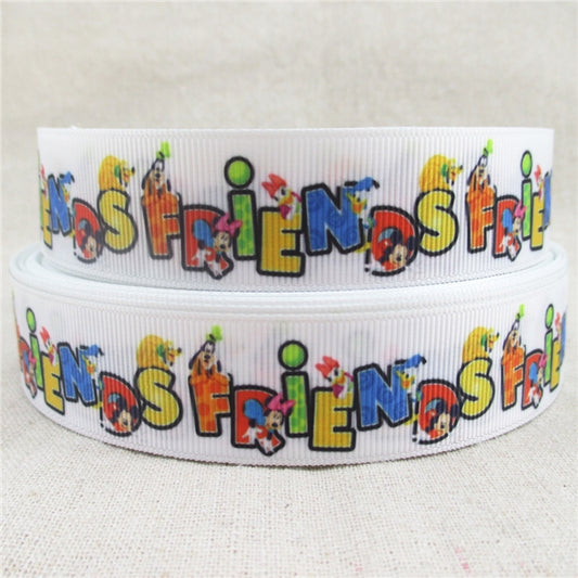 Classic Cartoon Mouse Friends Grosgrain Ribbon 1049845