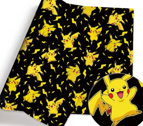 Pikachu polyCotton Fabric Half Yard (18” x 55”)