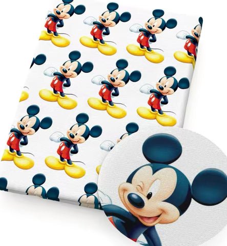 Mickey Mouse Polycotton Fabric Half Yard (18” x 50”)