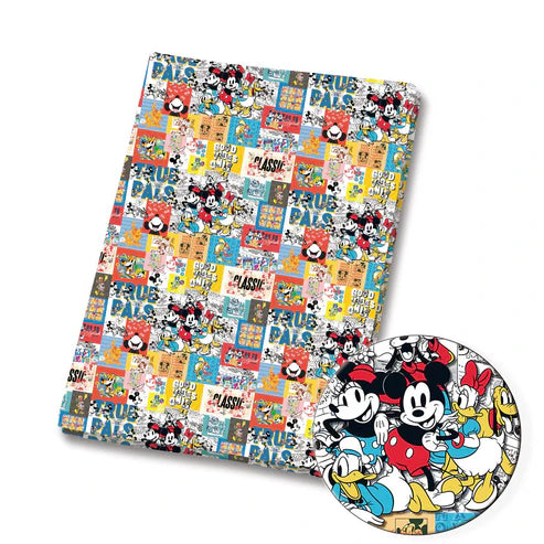 Classic Mouse Friends Polycotton Fabric - Half Yard (18” x 55”) 5338