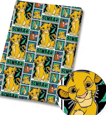 Lion King Polycotton Fabric Half Yard (18” x 50”)