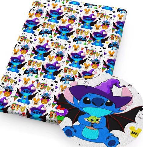 Stitch Halloween polyCotton Fabric Half Yard (18” x 55”)