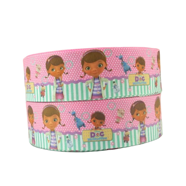 Cartoon Girl Doctor Grosgrain Ribbon 1014383