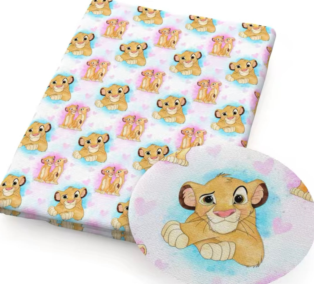Lion King Polycotton Fabric Half Yard (18” x 50”)