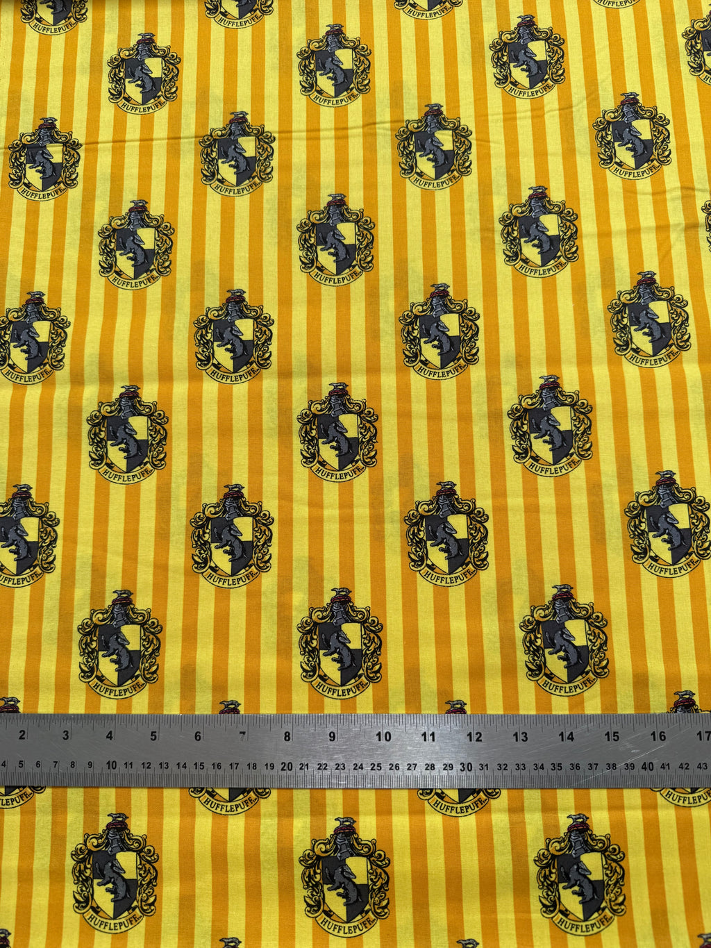 Harry Potter Hufflepuff Cotton Fabric - Half Yard (18” x 55”)