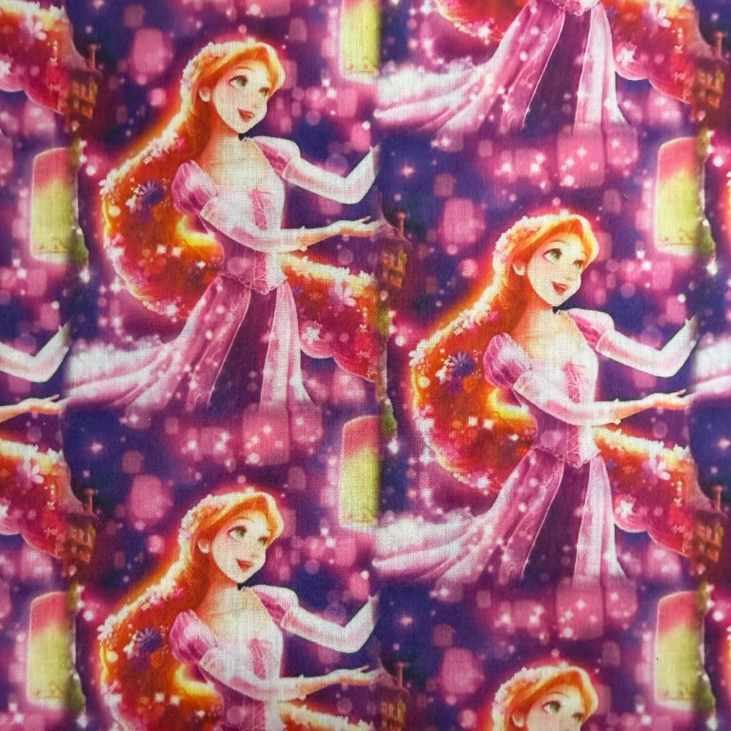 Long Hair Princess polyCotton Fabric - Half Yard (18” x 55”)