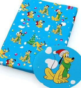 Pluto Christmas polyCotton Fabric Half Yard (18” x 55”)