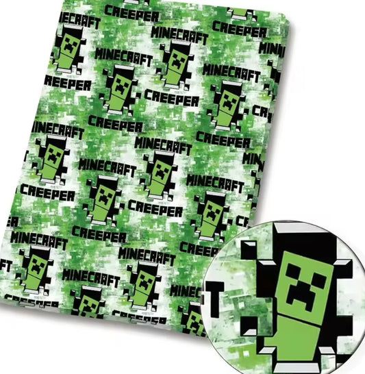 Minecraft polyCotton Fabric Half Yard (18” x 55”)