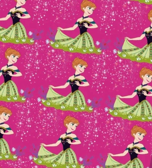Disney Frozen Princess Anna Polycotton Fabric - Half Yard (18” x 55”) 80177
