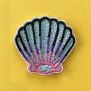 Small Mermaid shell Embroidered Patch