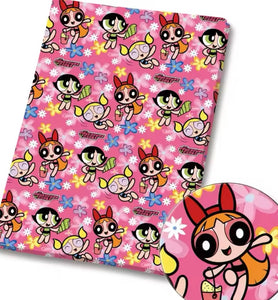 Powerpuff Girls polyCotton Fabric Half Yard (18” x 55”)