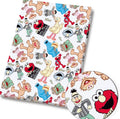 Sesame Street Muppets Elmo Big Bird Character Polycotton Fabric - Half Yard (18” x 55”) 1648
