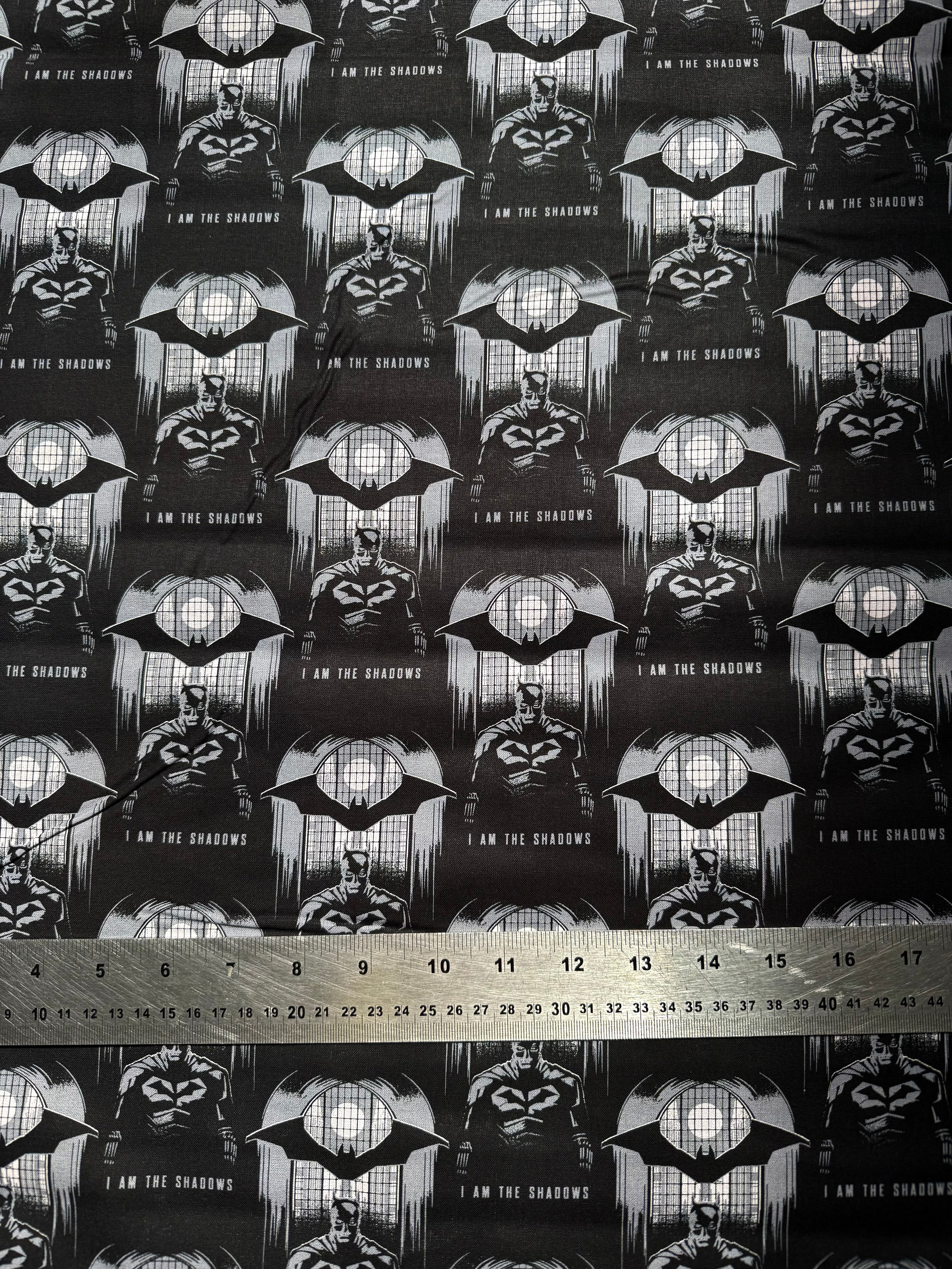 DC Comic Batman Superhero Cotton Fabric - Half Yard (18” x 55”)