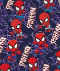Marvel Avengers Spiderman Superhero character Polycotton Fabric - Half Yard (18” x 55”) 15014