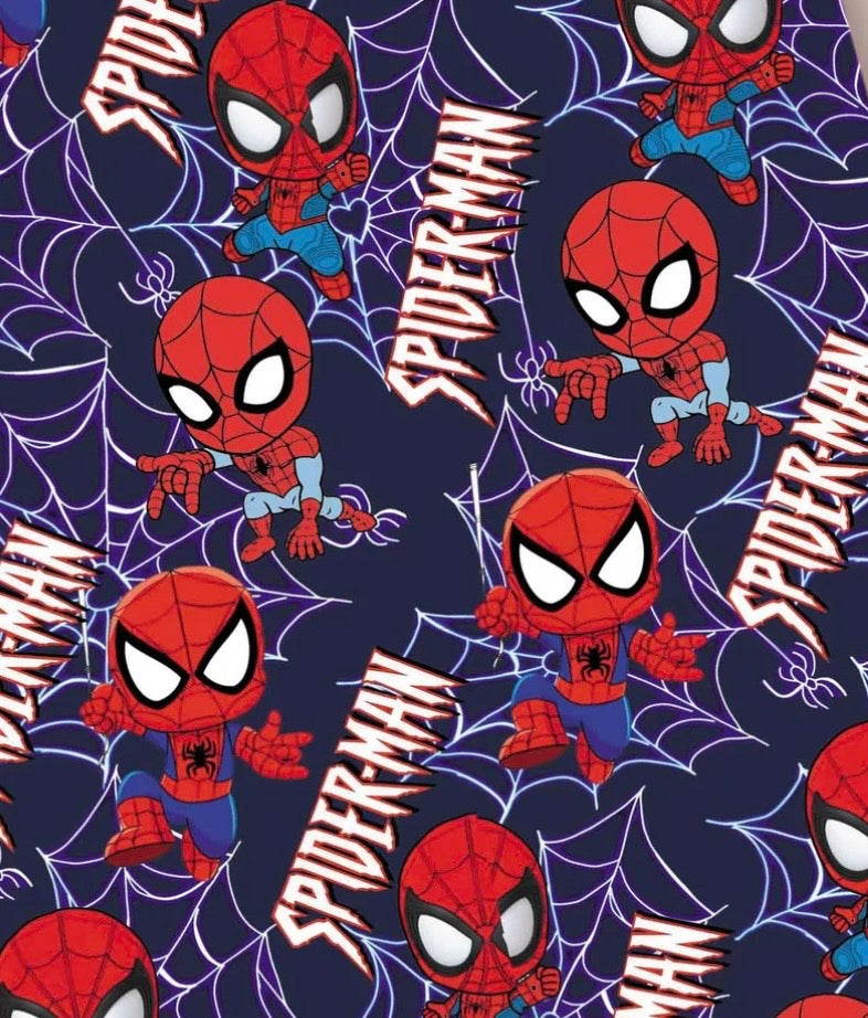 Marvel Avengers Spiderman Superhero character Polycotton Fabric - Half Yard (18” x 55”) 15014