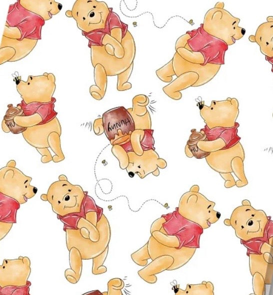 Disney Winnie the Pooh Bear Polycotton Fabric - Half Yard (18” x 55”) 41856