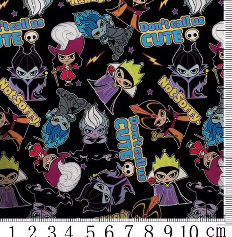 Villains polyCotton Fabric Half Yard (18” x 55”)