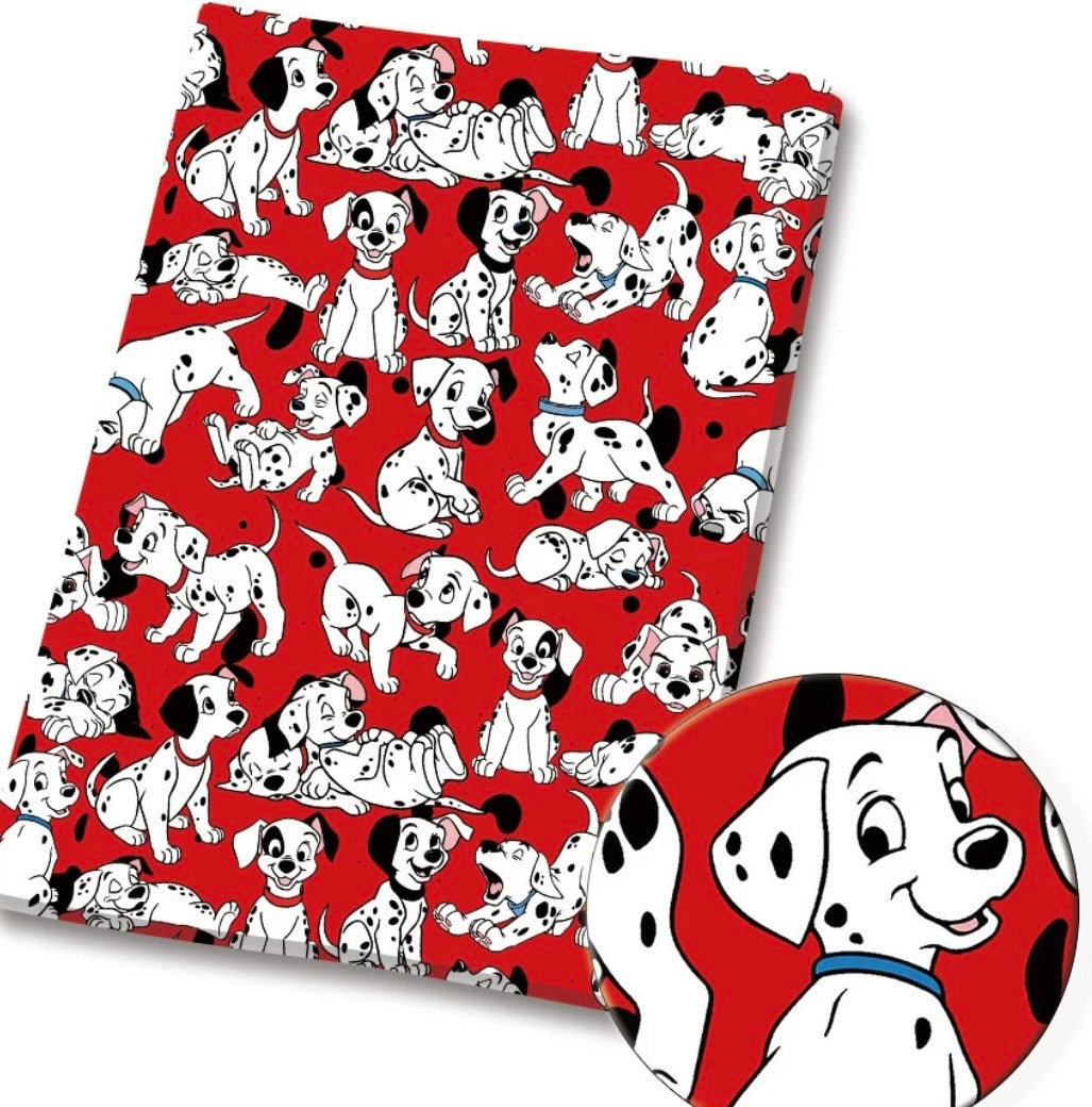 Disney Dalmatians Dogs Puppies Character Polycotton Fabric - Half Yard (18” x 55”) 81384