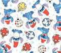 Disney Stitch Alien Christmas Polycotton fabric - Half Yard (18” x 55”) 43647