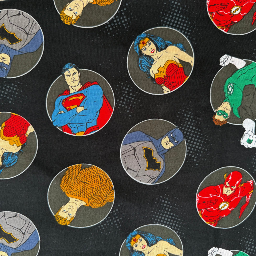 DC Comics Superhero Cotton Fabric - Half Yard (18” x 55”)