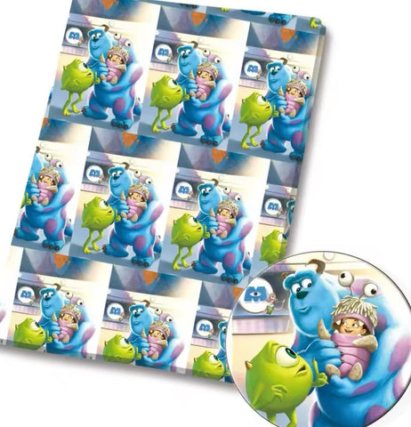 Monsters Inc PolyCotton Fabric Half Yard (18” x 55”)