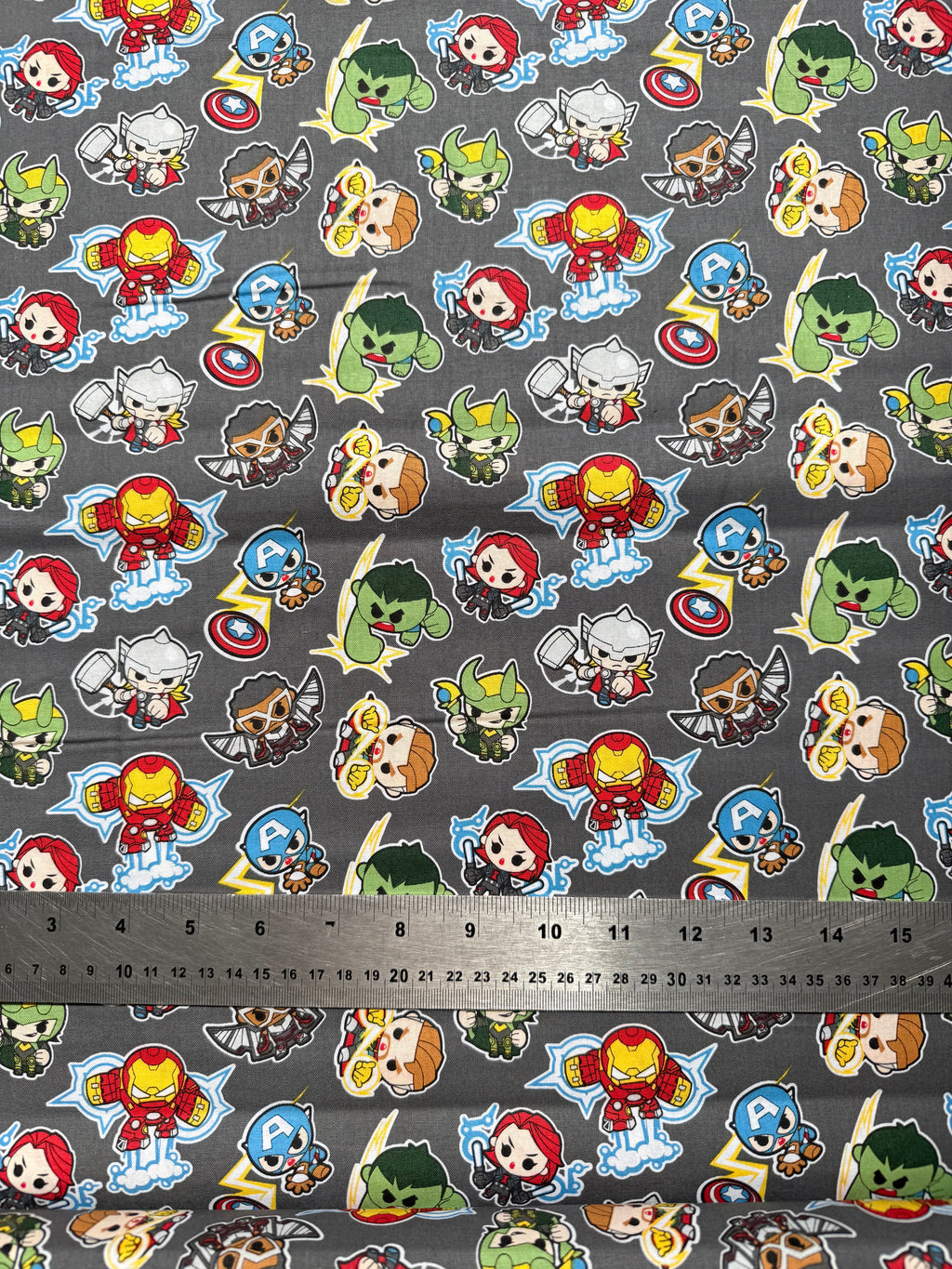 Marvel Avengers Superhero Cotton Fabric - Half Yard (18” x 55”)