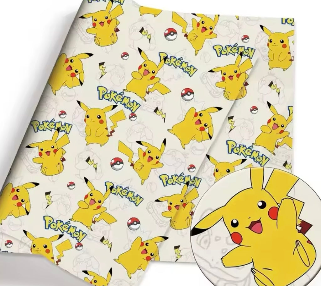 Pikachu polyCotton Fabric Half Yard (18” x 55”)