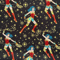 DC Comics Wonder Woman Cotton Fabric - Half Yard (18” x 55”)