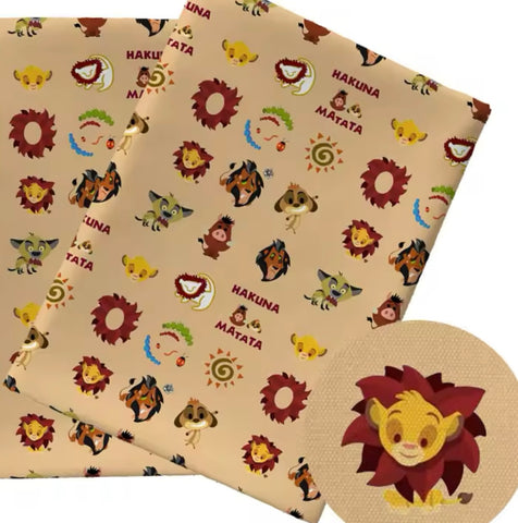 Lion King Polycotton Fabric Half Yard (18” x 50”)