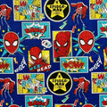 Marvel Avengers Spiderman Cotton Fabric - Half Yard (18” x 55”)